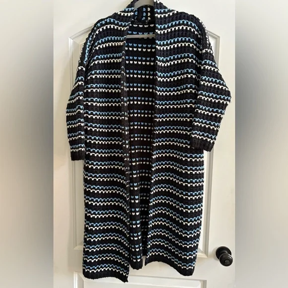 FRNCH Black and White Patterned Cardigan - Picture 1 of 2